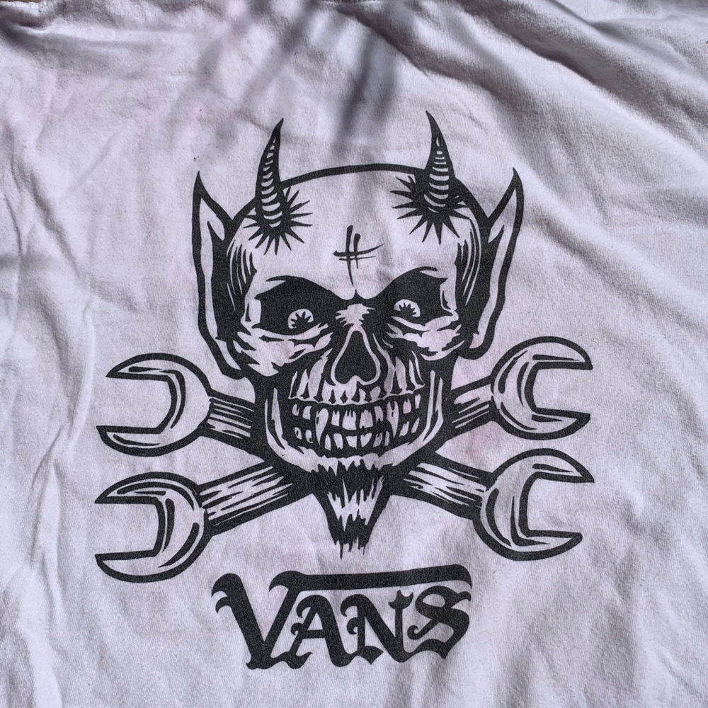 VTG RARE VANS collab men’s LARGE shirt skull bones
